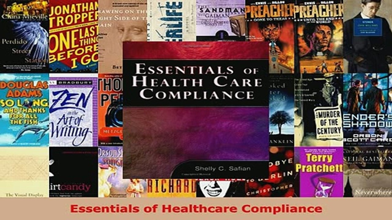 PDF  Essentials of Healthcare Compliance Free Books