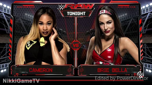 ★Raw WWE 2K16 Gameplay PS4 (Cameron Vs Brie Bella) WWE 2K16 Full Match | Nikki Games TV 2015