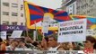 Tibetan Protest Torch protest in Buenos Aires  Argentina