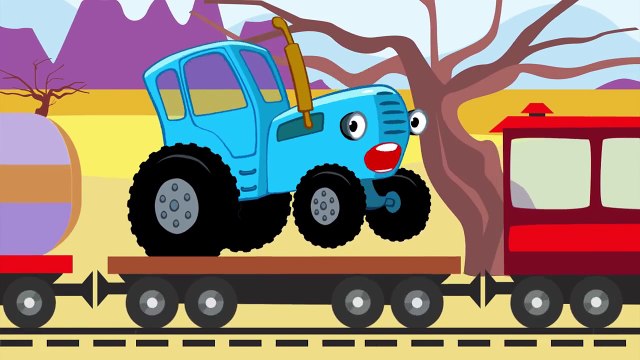 ДАЛЕКО и БЛИЗКО - развивающая обучающая песенка мультик для детей про трактор поезд и машины