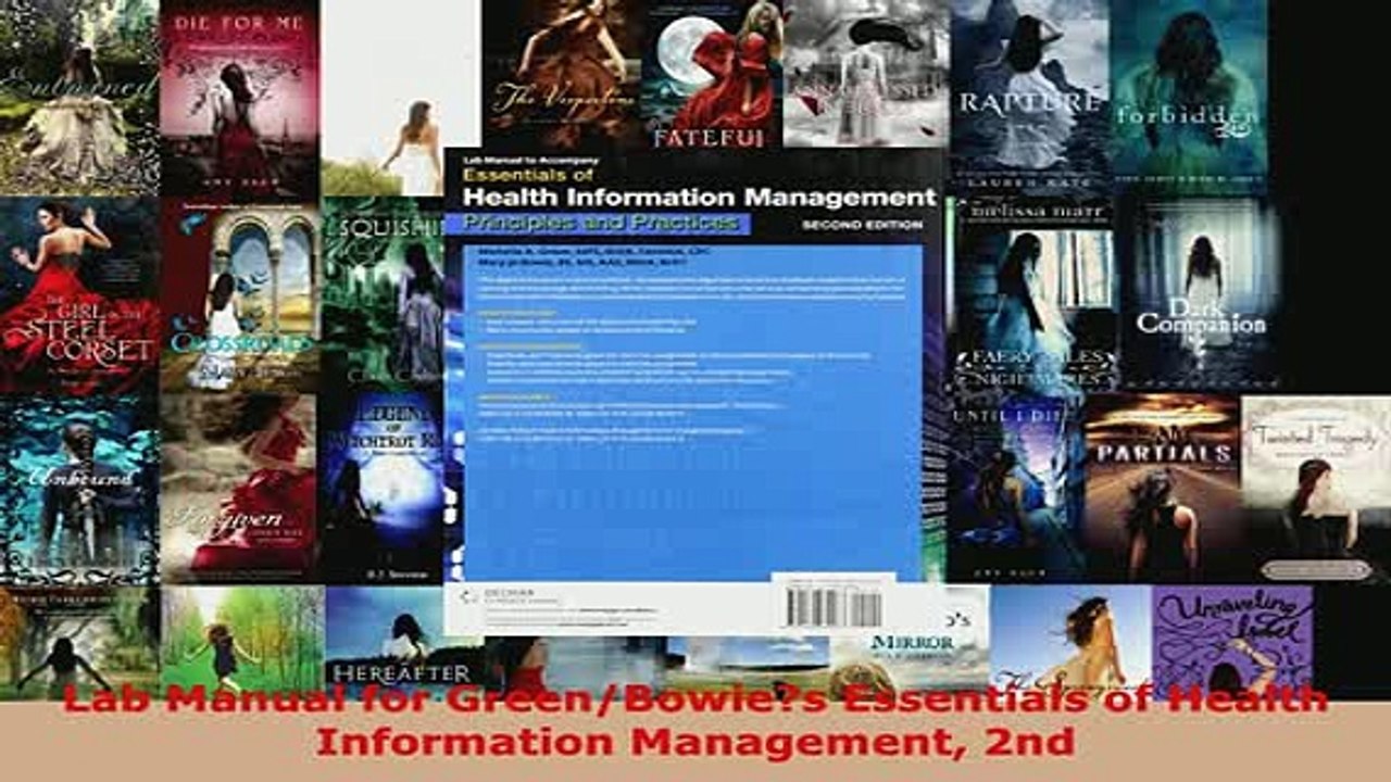 PDF  Lab Manual for GreenBowies Essentials of Health Information Management 2nd  Read Online
