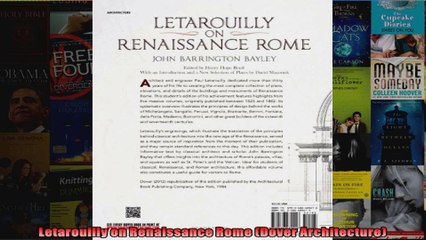 Letarouilly on Renaissance Rome Dover Architecture