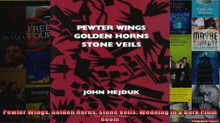 Pewter Wings Golden Horns Stone Veils Wedding in a Dark Plum Room