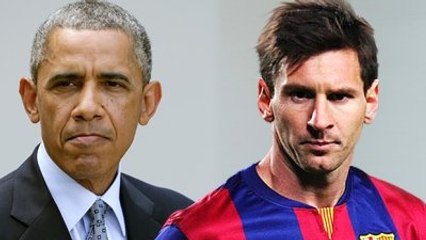 Messi'den Obama'nın Kızlarına Hediye Forma
