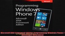 Microsoft XNA Framework Edition Programming Windows Phone 7 Developer Reference