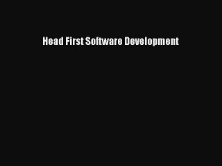 PDF Head First Software Development  EBook