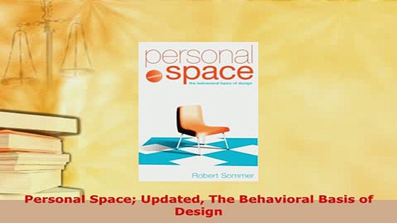 PDF  Personal Space Updated The Behavioral Basis of Design PDF Full Ebook