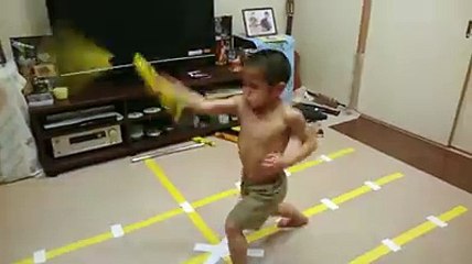 Bruce lee is nothing in front of this kid- nunchaku expert