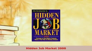 PDF  Hidden Job Market 2000 Read Full Ebook