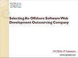 Selecting Offshore Software Web Development Outsourcing Company