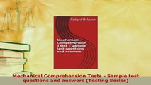 PDF  Mechanical Comprehension Tests  Sample test questions and answers Testing Series Read Online