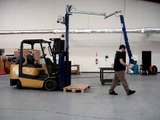 Forklift Articulating Jib Crane with Tube Lifter