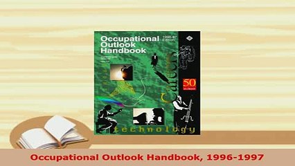 Download  Occupational Outlook Handbook 19961997 Free Books