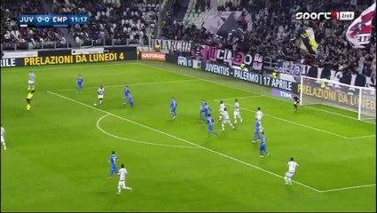 Stephan Lichtsteiner Fantastic Shot Chance - Juventus 0 - 0 Empoli 02-04-2016