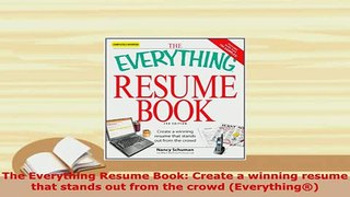 PDF  The Everything Resume Book Create a winning resume that stands out from the crowd PDF Book Free