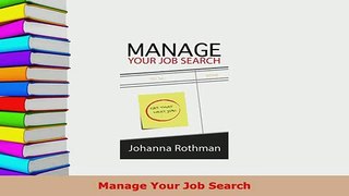 PDF  Manage Your Job Search PDF Book Free