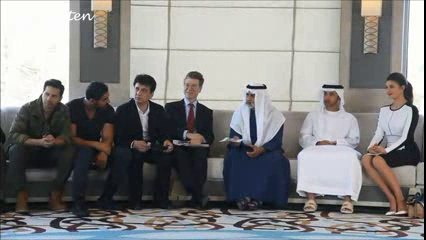 DISHOOM starcast John Abraham, Varun Dhawan & Jacqueline Fernandez in Abu Dhabi. - +923087165101