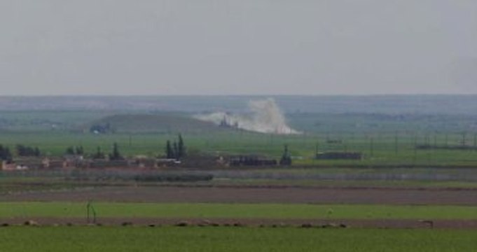 Kilis Sınırındaki Obüsler IŞİD'i Vuruyor