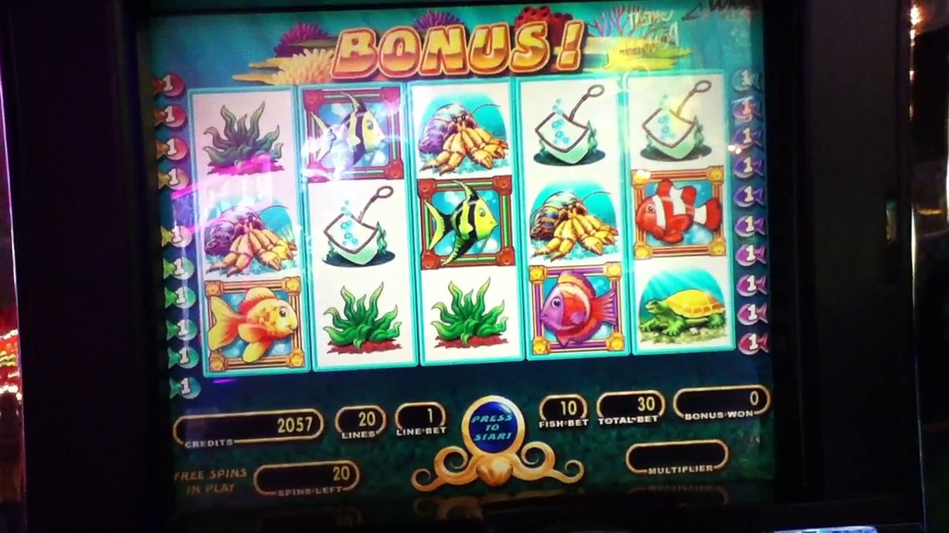 ⁣GOLDFISH Penny Video Slot Machine with GOLDFISH BONUS Las Vegas Casino