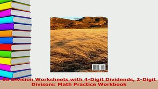 Download  60 Division Worksheets with 4Digit Dividends 2Digit Divisors Math Practice Workbook Ebook