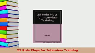 PDF  25 Role Plays for Interview Training Ebook