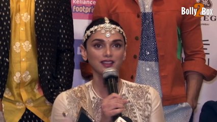 Aditi Rao Hydari Looking Beautiful In Off White Chanderi Lehenga