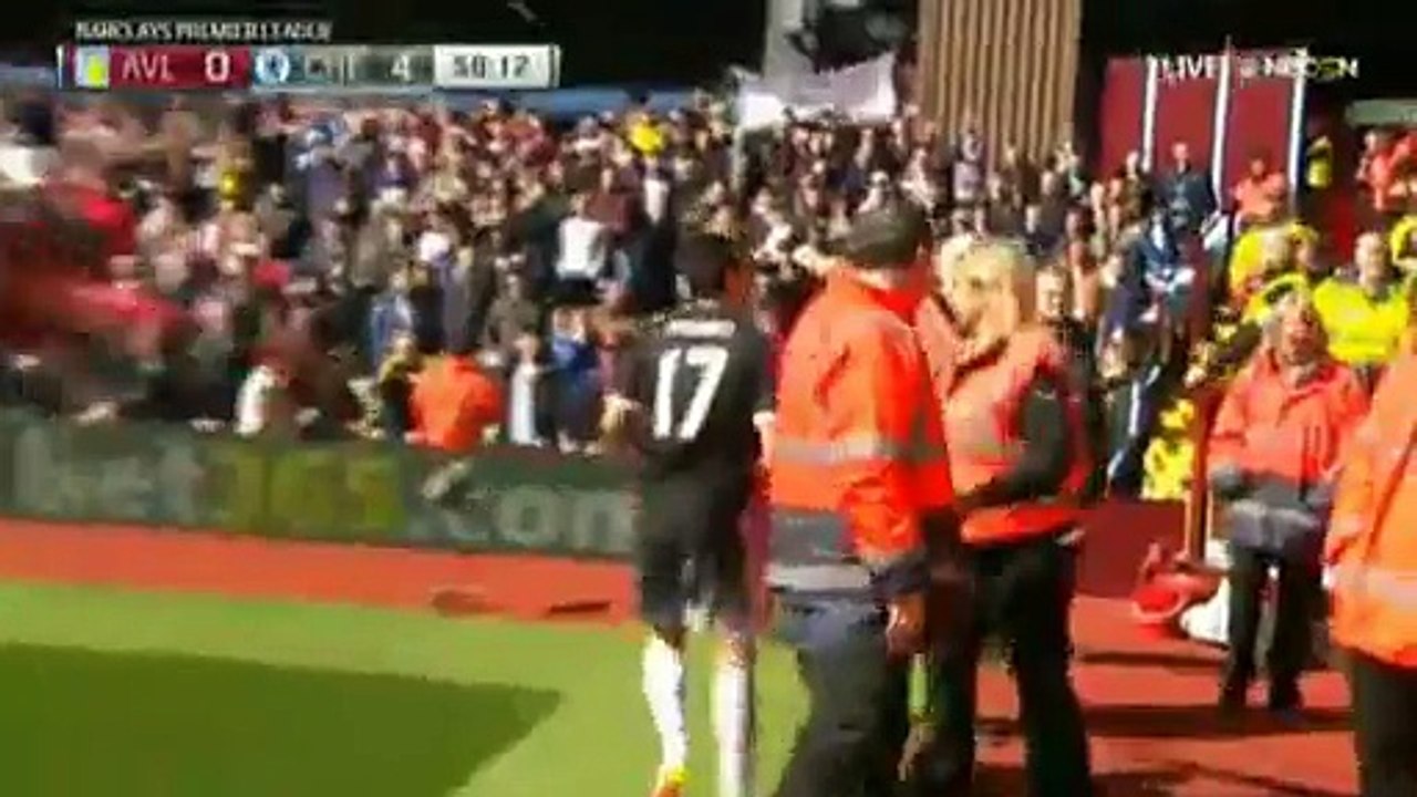 Pedro Goal Aston Villa 0 - 4 Chelsea Premier League 2-4-2016