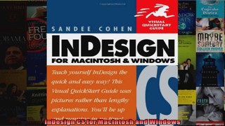 InDesign CS for Macintosh and Windows