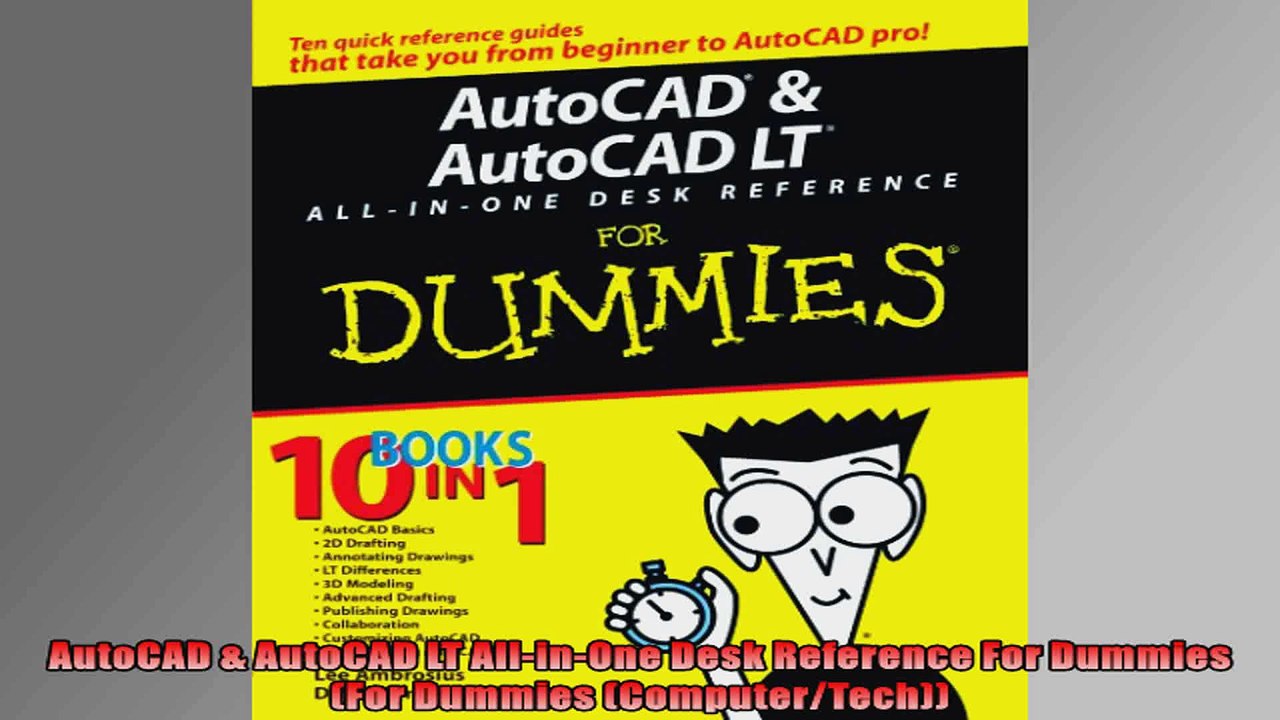 AutoCAD  AutoCAD LT AllinOne Desk Reference For Dummies For Dummies ComputerTech