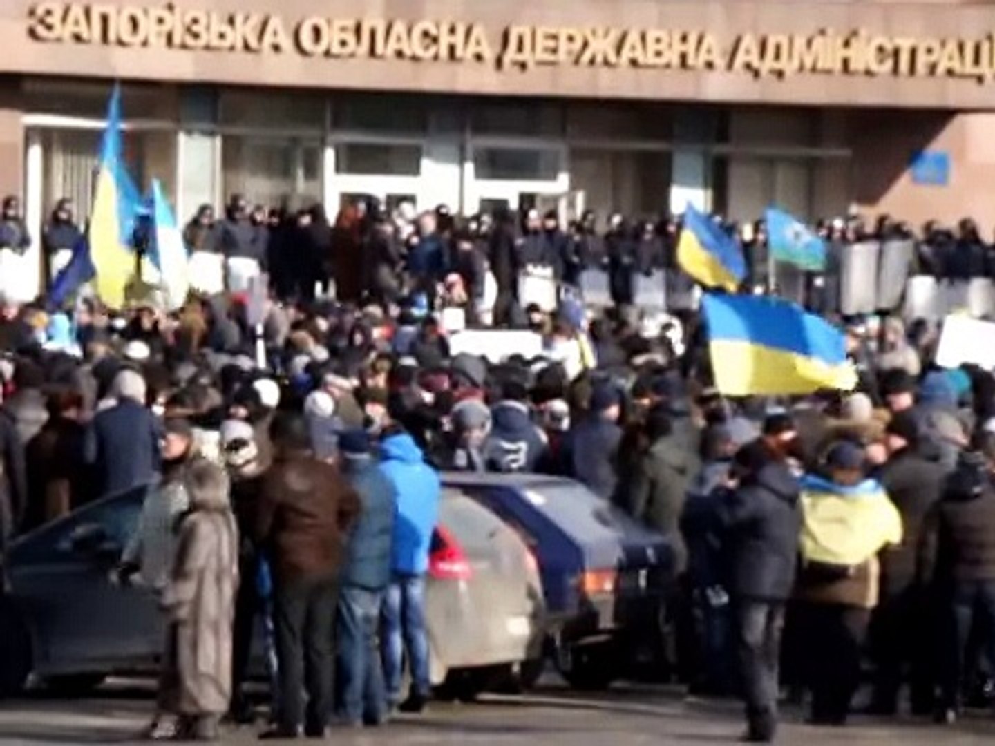 ⁣Revolution in Ukraine! protests! Zaporozhye, Ukraine 26.01.2014 part 1