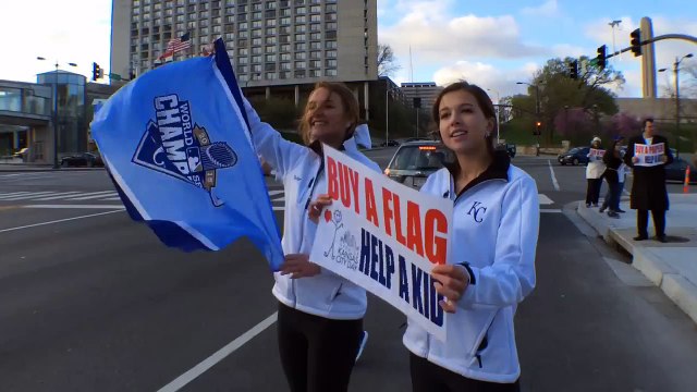 Volunteers raise money for kids as excitment builds for the Royals