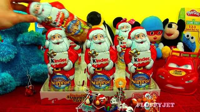 15 Christmas Kinder Surprise Santa Claus Army Surprise Toys Xmas Eggs Mega Unboxing Huevos