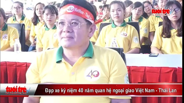 Đạp xe diễu hành kỷ niệm 40 quan hệ ngoại giao Việt Nam - Thái Lan