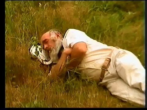 Пьяный дедушка Толик уснул на пикнике - Спит бородатый мужик бомж падла