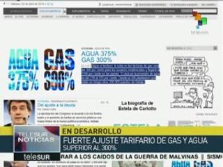 Argentina: gobierno sube el gas un 300% y el agua un 375%