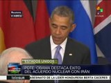 EE.UU.: Obama destaca éxito del acuerdo nuclear con Irán