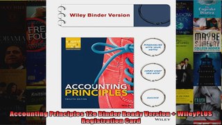 Read  Accounting Principles 12e Binder Ready Version  WileyPLUS Registration Card Full EBook Online Free