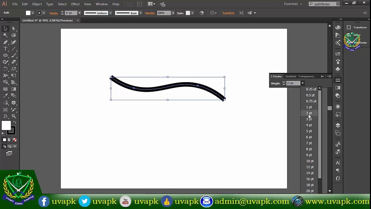 Lecture 2 how to use stroke tool in adobe Illustrator In Hindi Urdu