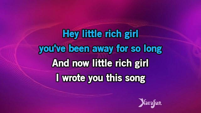 Karaoke Hey Little Rich Girl - Amy Winehouse *