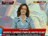 Gelmini presenta 1° riforma università  CorriereTV2