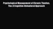 PDF Psychological Management of Chronic Tinnitus The: A Cognitive-Behavioral Approach  EBook