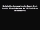Read Michelin Map Germany Benelux Austria Czech Republic (Michelin National No. 719)  (English