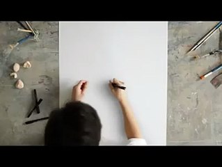 Artist Painting without Lifting the Pen by Chan Hwee Chong