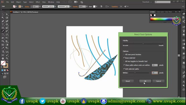 Lecture 11 how to use shaper pencil joint smooth tool in adobe Illustrator In Hindi Urdu