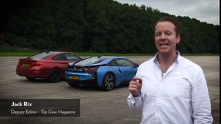 BMW i8 vs BMW M4 - Top Gear_ Drag Races