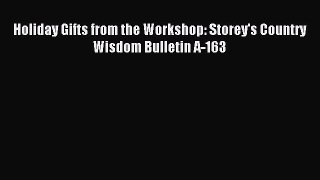 Read Holiday Gifts from the Workshop: Storey's Country Wisdom Bulletin A-163 Ebook Free