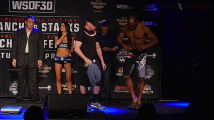 WSOF 30 weigh-in highlight from Vinyl in the Hard Rock Casino in Las Vegas