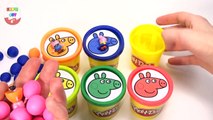 Peppa Pig PlayDoh Tubs Play Doh Dippin Dots Toy Surprises! Learn Colors! 教的颜色和�