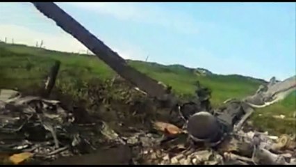 Видео сбитого армянами азербайджанского вертолета
