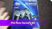 Unboxing Review Sony Playstation 3 PS3 New Owners Kit HDMI USB Micro Cable Dual Shock 3 C